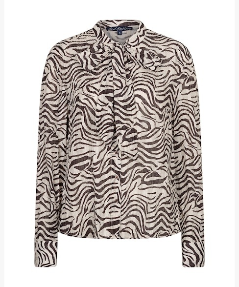 Red Button blouse SRB5061 Zebra - Espresso Red Button blouse SRB5061 Zebra - Espresso