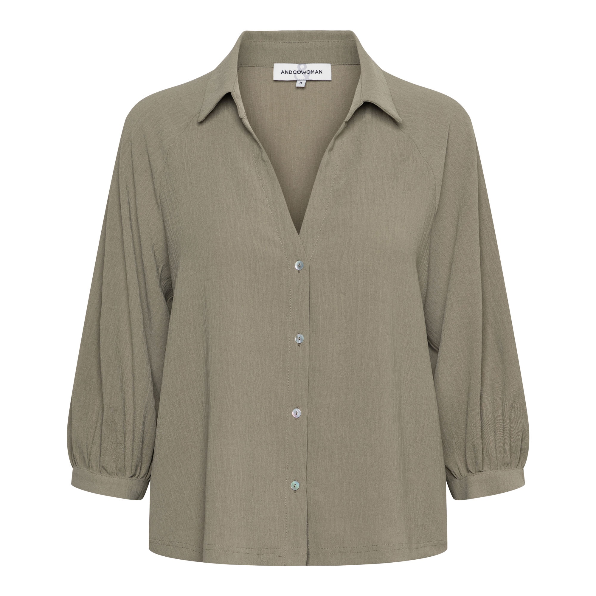 &Co Women blouse Marijke - Khaki &Co Women blouse Marijke - Khaki