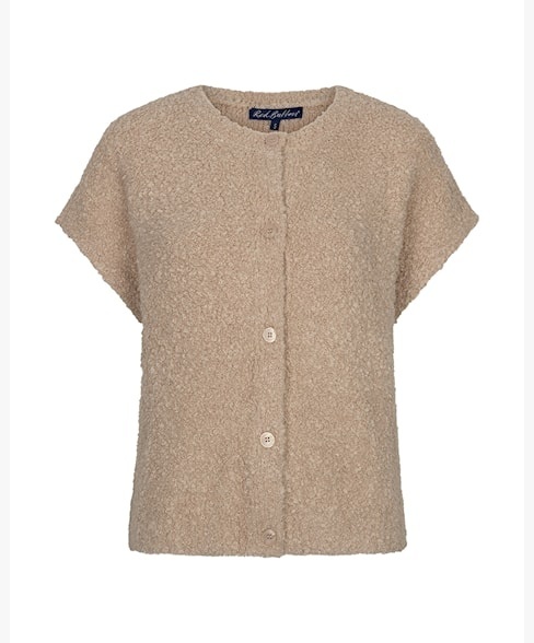 Red Button vest SRB5074 Knit boucle - Latte
