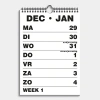 Afbeelding van Grootletter Weekkalender 2026 | A4