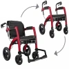 Afbeelding van Rollz Motion Performance | 2-in-1 | Rollator en rolstoel met luchtbanden | Ruby Red