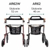 Afbeelding van Saljol | Allround Rollator AR62XL | Barolo Red | Wide