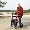 Afbeelding van Rollz Motion Performance | 2-in-1 | Rollator en rolstoel met luchtbanden | Ruby Red