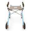 Afbeelding van ByAcre | Ultralight Carbon Rollator | Lichtblauw met organizer bag