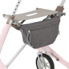 Afbeelding van ByAcre | Ultralight Carbon Rollator | Lichtroze met organizer bag