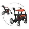 Afbeelding van Glide | 2-in-1 | Rollator en rolstoel | Zwart