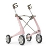 Afbeelding van ByAcre | Ultralight Carbon Rollator | Lichtroze met organizer bag