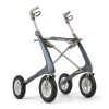 Afbeelding van ByAcre Overland Carbon Rollator met luchtbanden | Blauw | met pocket bag | All Terrain