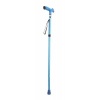 Afbeelding van Wandelstok | Opvouwbaar | Aluminium | Gezandstraald mat blauw | TPR handvat | 70 - 80 cm