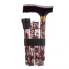 Afbeelding van Opvouwbare wandelstok - burgundy 74 -84 cm