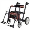Afbeelding van Glide | 2-in-1 | Rollator en rolstoel | Zwart