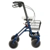 Afbeelding van Rollator | Basic | Blauw | Mand | Dienblad | Stokhouder