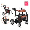 Afbeelding van Glide | 2-in-1 | Rollator en rolstoel | Zwart
