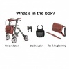Afbeelding van Trive | Compacte dubbel plooibare Rollator | Grijs | inclusief rugsteun en tas en stokhouder
