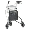 Afbeelding van Rollator | Driewiel | Basic | Zwart | Mand | Dienblad 