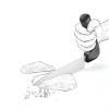 Afbeelding van Vleesmes | met ergonomisch schuin handvat | zwart | Vitility
