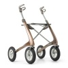 Afbeelding van ByAcre Overland Carbon Rollator met luchtbanden | Bruin | met pocket bag | All Terrain