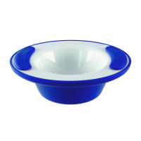 Warmhoudkom - wit / blauw