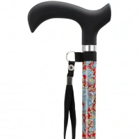 Wandelstok aluminium - Rood paisley