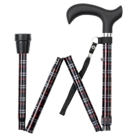 Opvouwbare wandelstok - Geruit | 82 - 94 cm