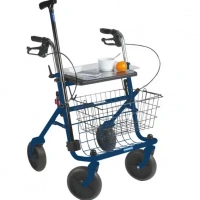 Rollator | Blauw | Thuasne Quattro | Mand | Dienblad | Stokhouder