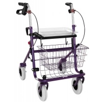 Provo Rollator | Purple | Mand | Dienblad | Stokhouder