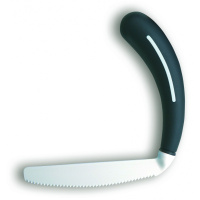 Bestek - mes gehoekt zwart