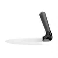 Vleesmes | met ergonomisch schuin handvat | zwart | Vitility