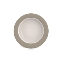 Kom 15.5cm Wit-Linnen grijs - wit/grijs