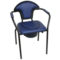 Toiletstoel - blauw vast