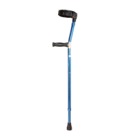 Elleboogkrukken Blauw Ronde greep Gesloten manchet