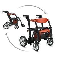 Glide | 2-in-1 | Rollator en rolstoel | Zwart