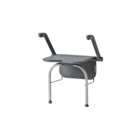 Relax douchezitting - met armsteunen en steunpoten - volcan grey