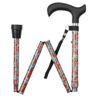 Opvouwbare wandelstok Paisley Rood | 82 - 94 cm