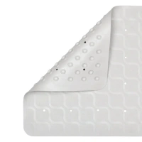 Douche- / badmat | anti-slip | met zuignappen | wit | 53 x 53 cm