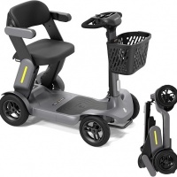 Opvouwbare scootmobiel S3 | Paiseec | 37V | 12 Ah | 10 km/u | Grijs | 4-wiel