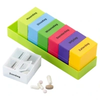 Pillendoos tafelmodel | 7 Daags | 4 vakjes per dag | gekleurd