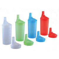 Drinkbekerset met lange tuitdeksels - blauw