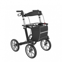 Compact Outdoor | Rollator | Zwart | Rehasense | Server OS | Large | Extra Grote Wielen
