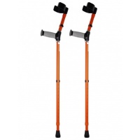 Elleboogkrukken | Soft Touch handgreep | Oranje