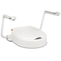 Hi Loo toiletverhoger vast met armleuning - hoogte 10 cm