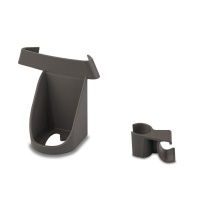 Stokhouder voor een ByAcre Carbon Overland rollator | Donkergrijs | Links