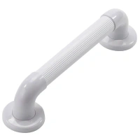 Wandbeugel kunststof met ribbelstructuur | wit | 30 cm