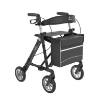 Lichtgewicht Deluxe | Rollator | Zwart | Rehasense | Tracker | Large