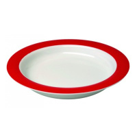 Bord klein 20 cm Wit-Rood - wit/rood