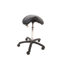 Kruk op wielen met zadelzitting | Zwart | Hydraulisch