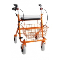 Provo Rollator | Oranje | Mand | Dienblad | Stokhouder