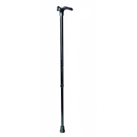 Wandelstok comfortgrip - zwart links - 76-99 cm