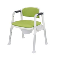 Toiletstoel en Douchestoel in 1 | Hoogte verstelbaar | Groen