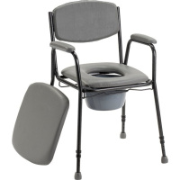 Toiletstoel in hoogte verstelbaar | Grijs | met zitplaat